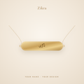 Personalised gold-tone bar necklace engraved with an Arabic name